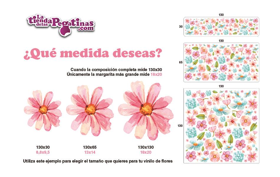 Vinilo Decorativo Pegatinas Flores de Acuarela