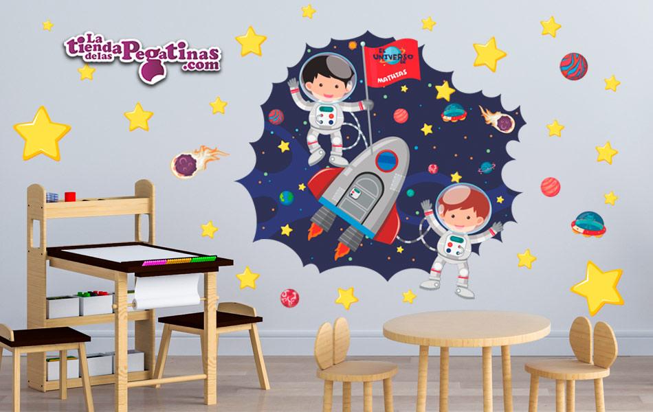 Vinilo infantil Pequeños Astronautas