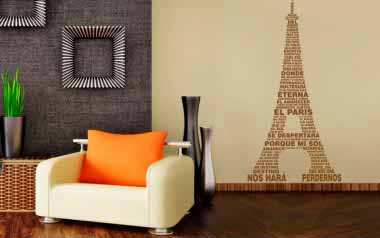 Vinilo Torre Eiffel de letras