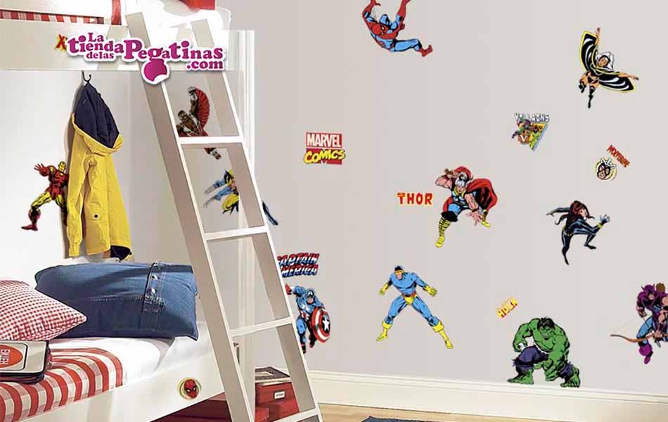 Vinil Decorativo Infantil Para Pared Super Heroes, Cuarto