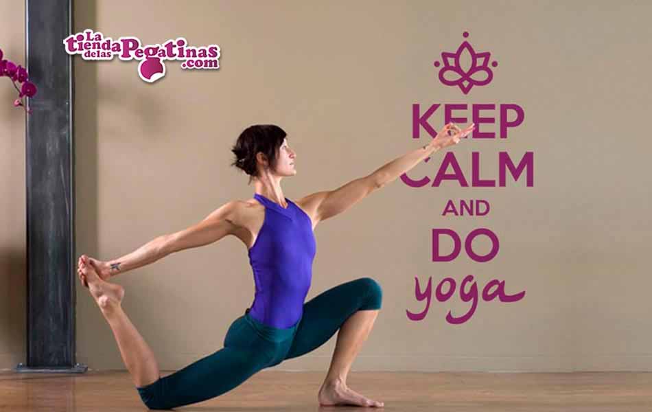 Vinilo Keep calm and do yoga